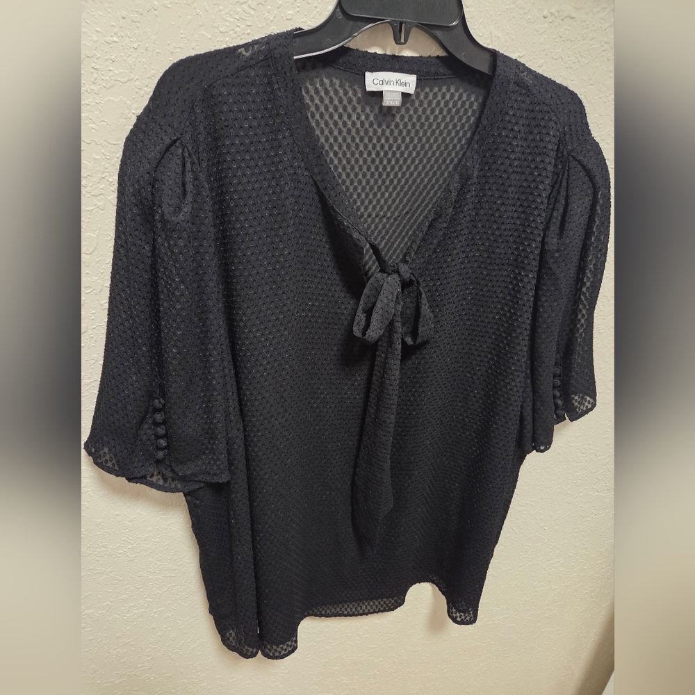 Calvin Klein Black Blouse - Picture 2 of 3